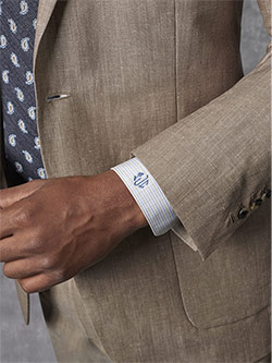 Holland & Sherry - South Pacific Linen Blend - Coffee Plain Suit