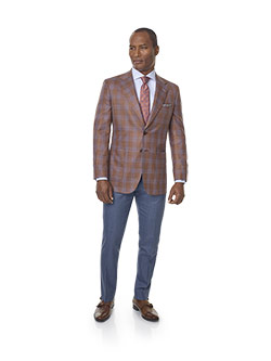 Orange Plaid Sport Coat