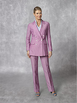 Custom Holland & Sherry - South Pacific Linen Blend -Fuchsia Plain Suit