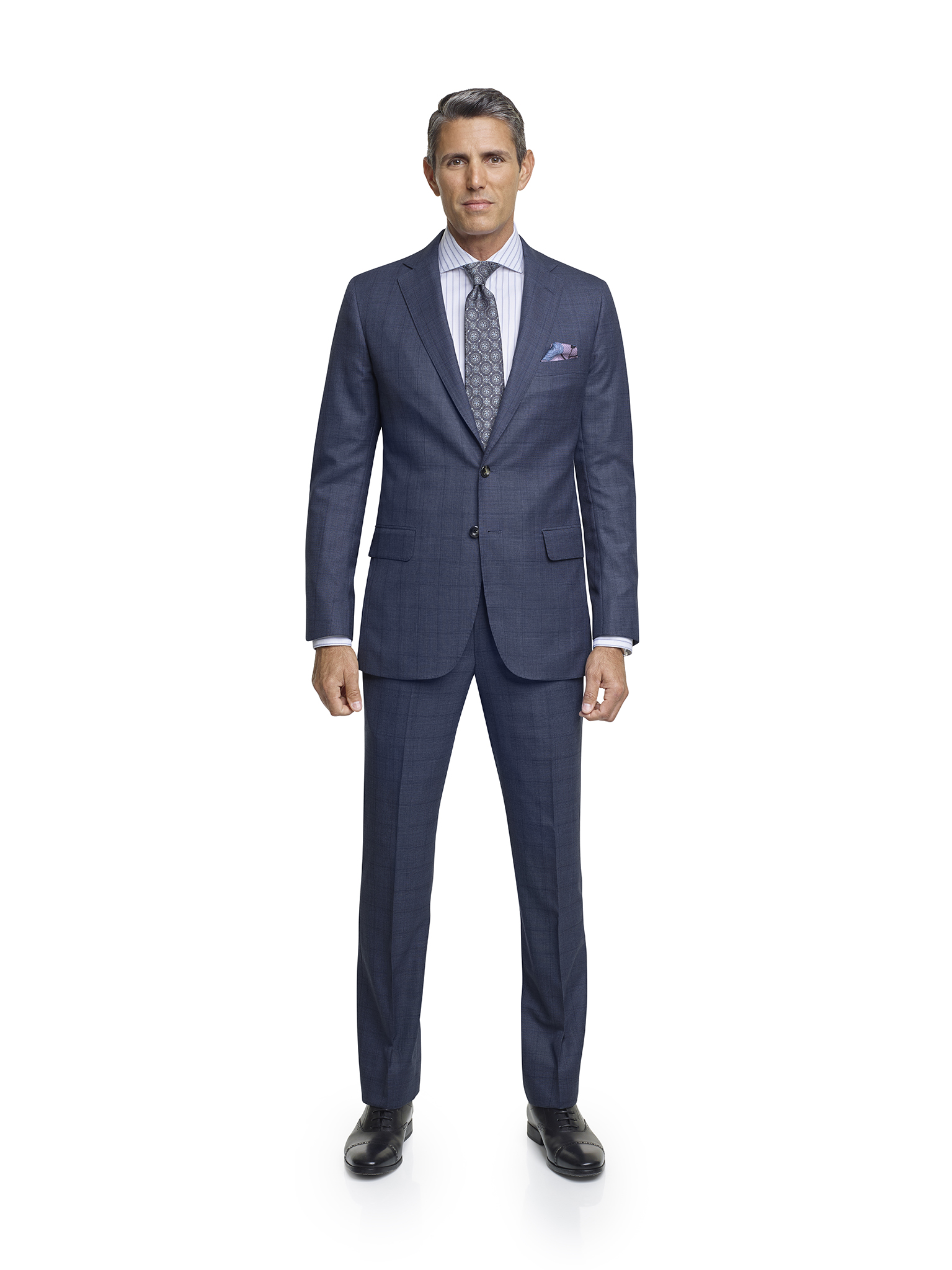 Slate Blue Plaid - Super 120