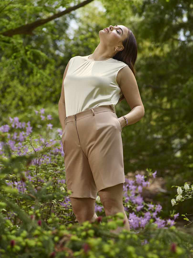 Tan Plain Shorts