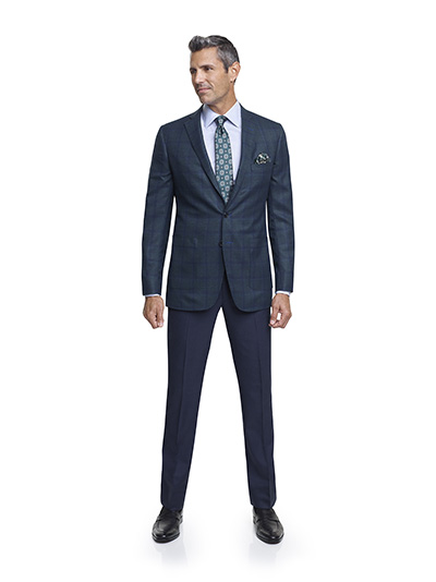 Dark Green Plaid Sport Coat - Super 140's Wool