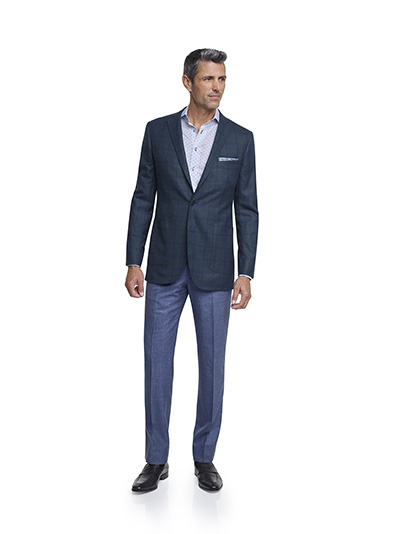 Dark Green Plaid Sport Coat - Super 140's Wool