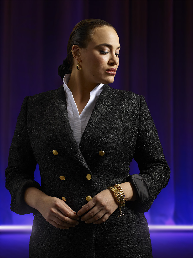 Women's Custom Clothing                                                                                                                                                                                                                                   , Women's Black Textured Blazer