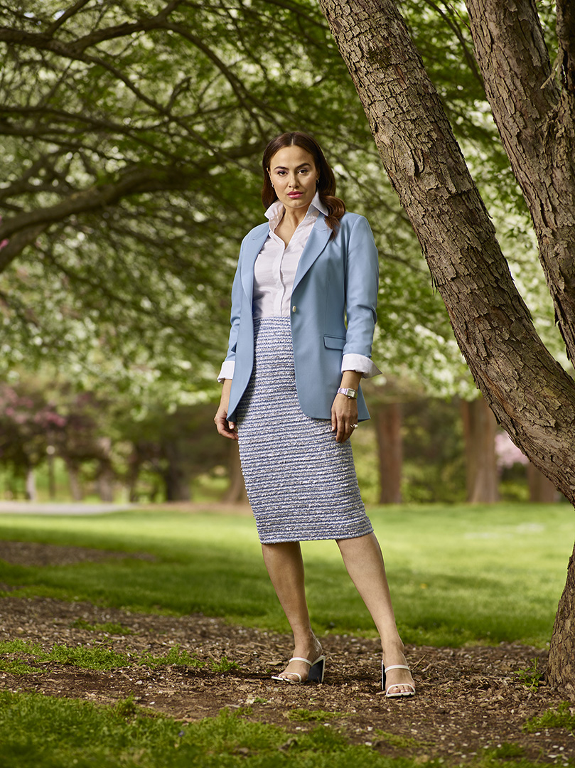 Women's Custom Clothing                                                                                                                                                                                                                                   , Women's Powder Blue Plain Sport Coat