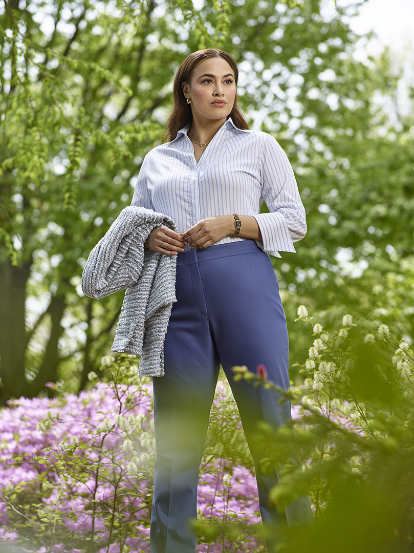 Women's Custom Clothing                                                                                                                                                                                                                                   , Women's Blue Plain Pants