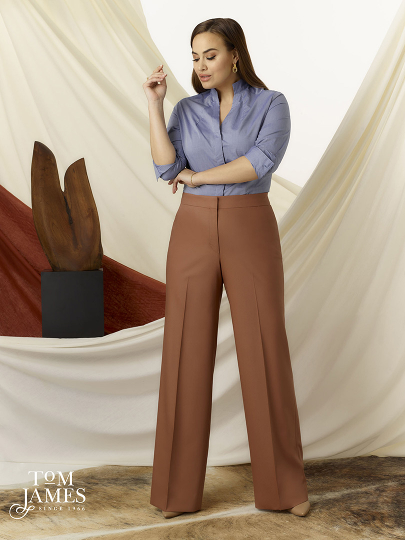 Peach Wide Leg Pants