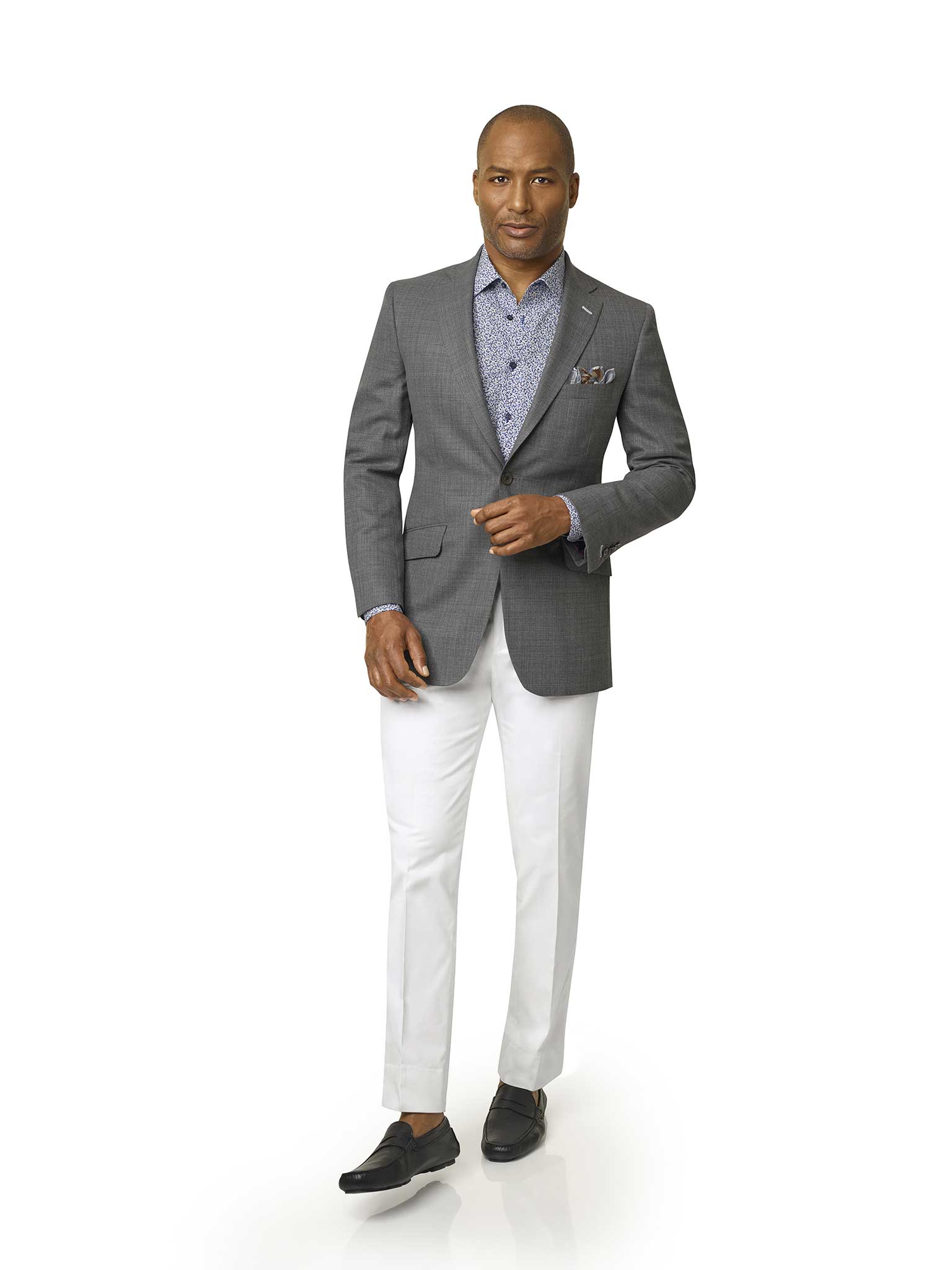 Light Gray Fancy Weave Sport Coat