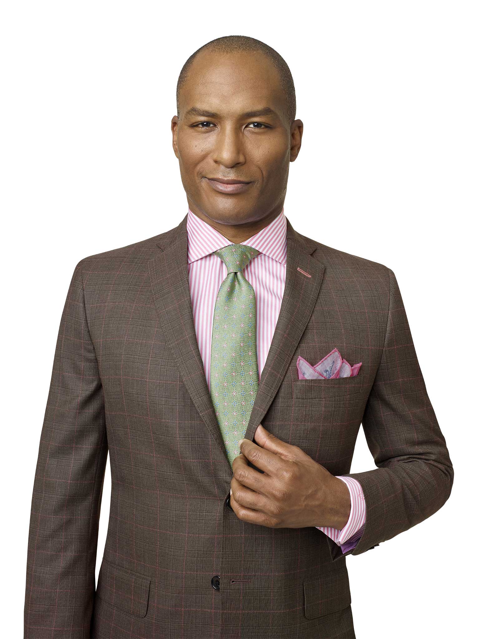 Light Brown Plaid Suit