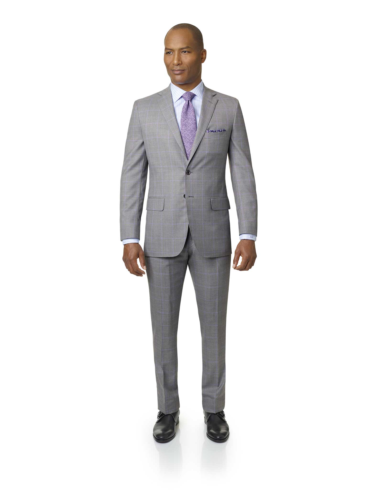 Stone Plaid Suit