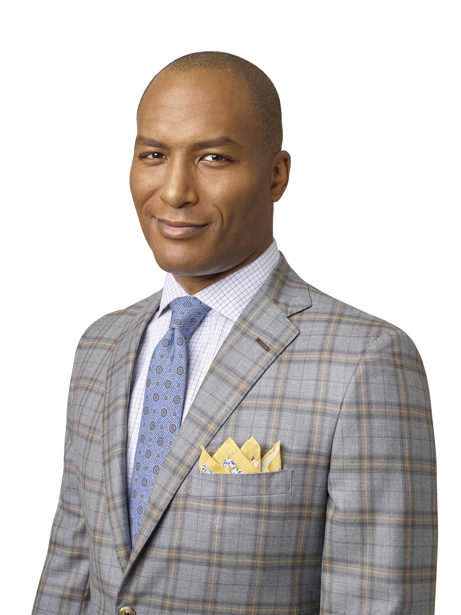 Gray & Brown Plaid Sport Coat Tom James Company