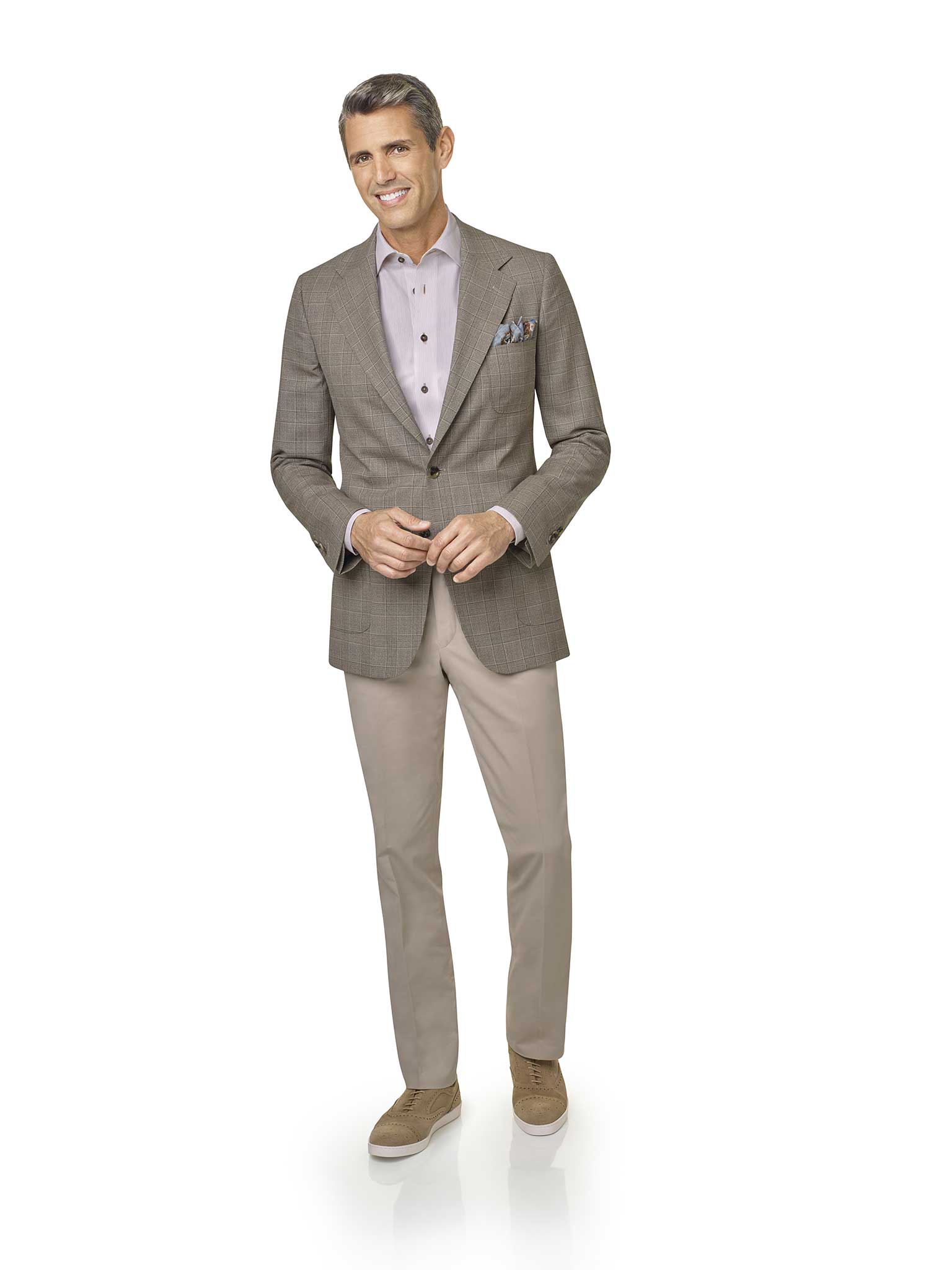 Custom Tan Plaid Sport Coat