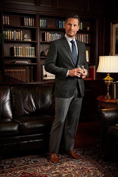 Olive Windowpane Sport Coat