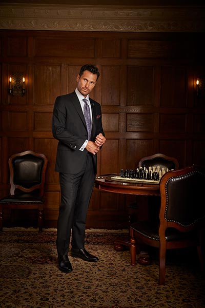 Black Diamond Texture Bespoke Suit