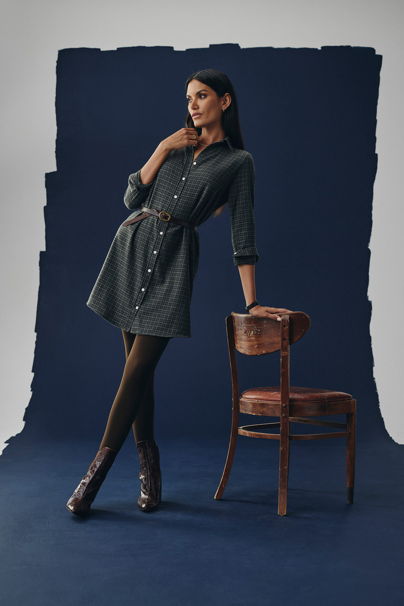 Char-Brown Shirt Dress