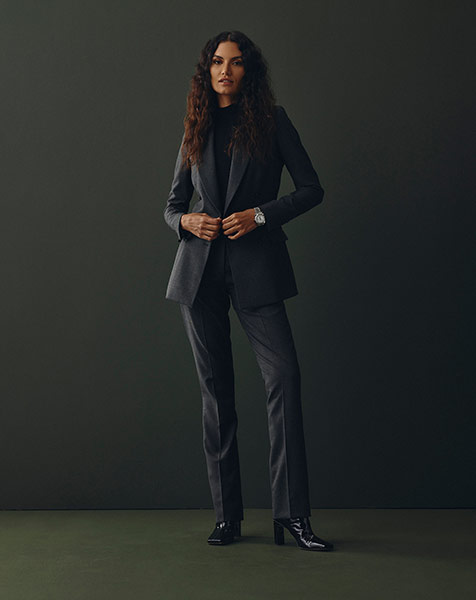 Charcoal Micro Check Suit