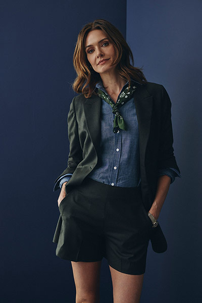 Hunter Green Flannel Short Suit