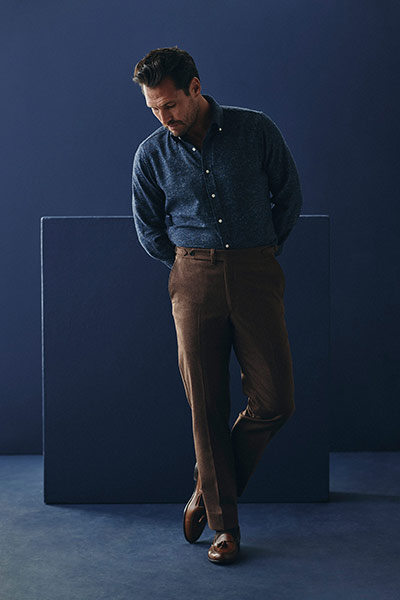 Blue Canclini Tweed Shirt