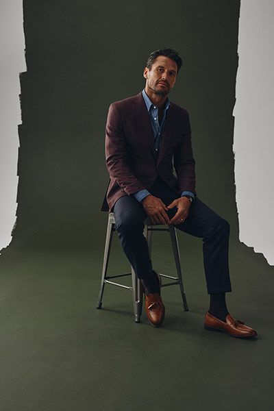 Burgundy Herringbone Sport Coat