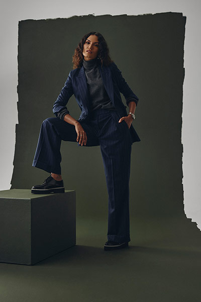 Navy Stripe Suit