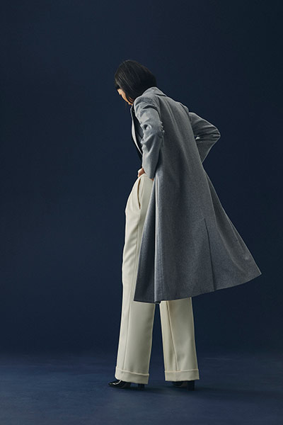 Light Grey Houndstooth Topcoat