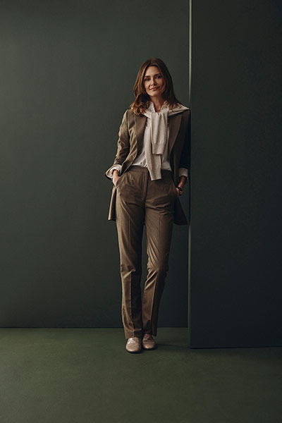 Tan Flannel Suit