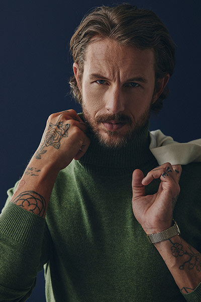 Olive Cashmere Turtleneck
