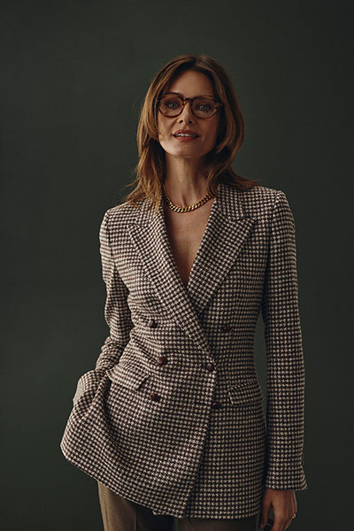 Brown & Cream Houndstooth Jacket