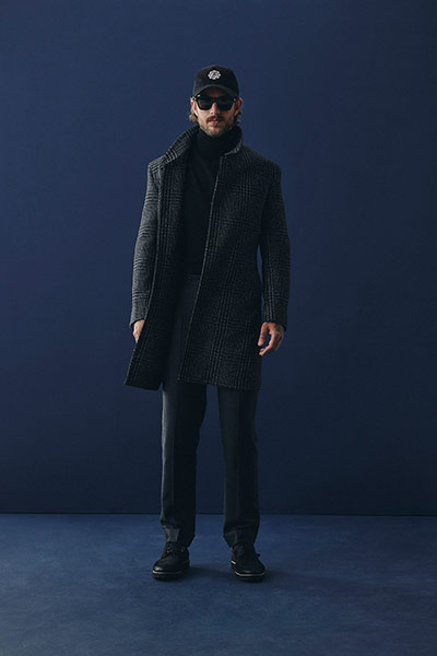Glen Plaid Bar Coat