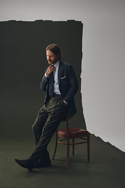 Olive Gun Check Sport Coat