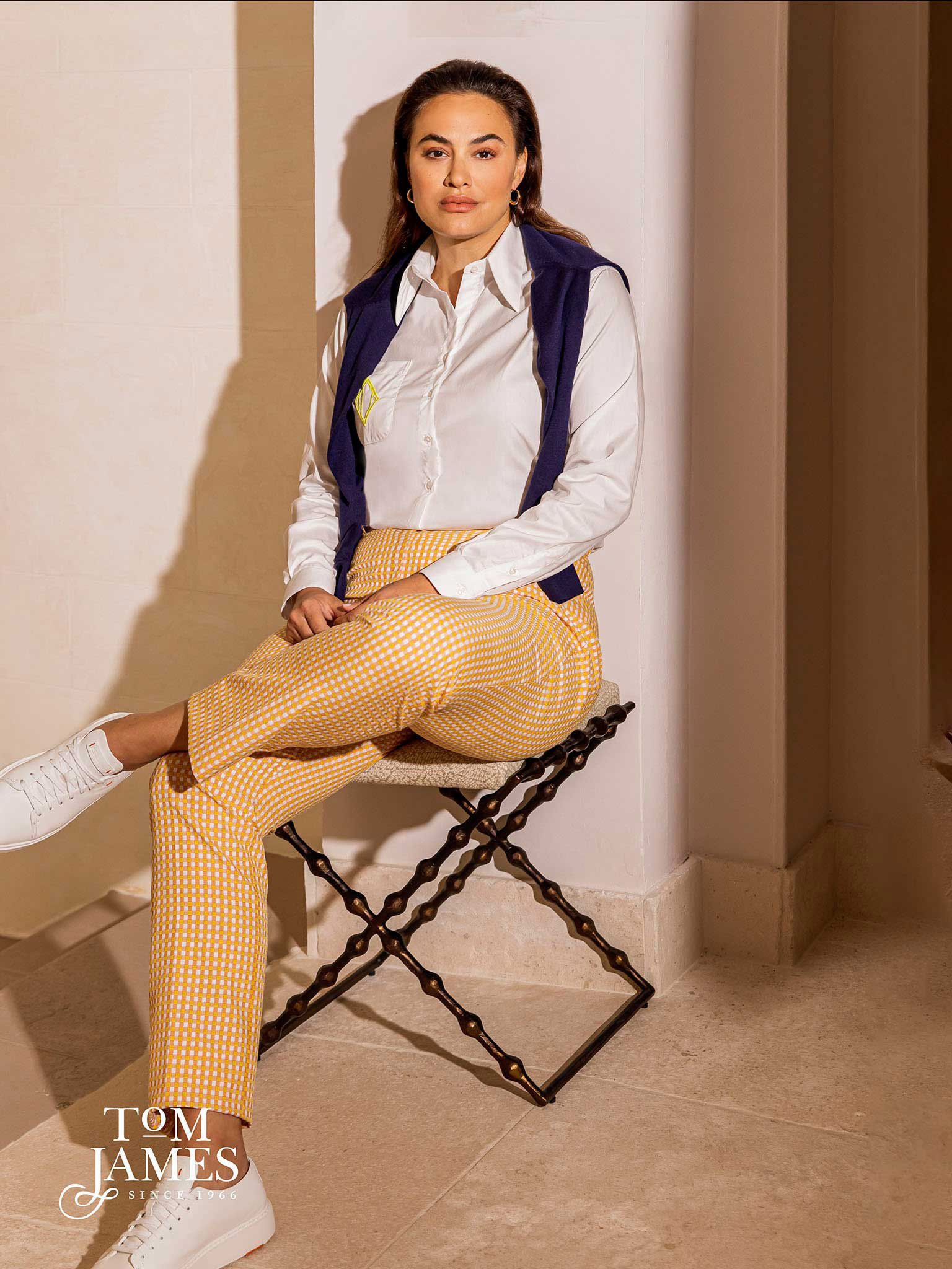 Yellow Fancy Weave Pants