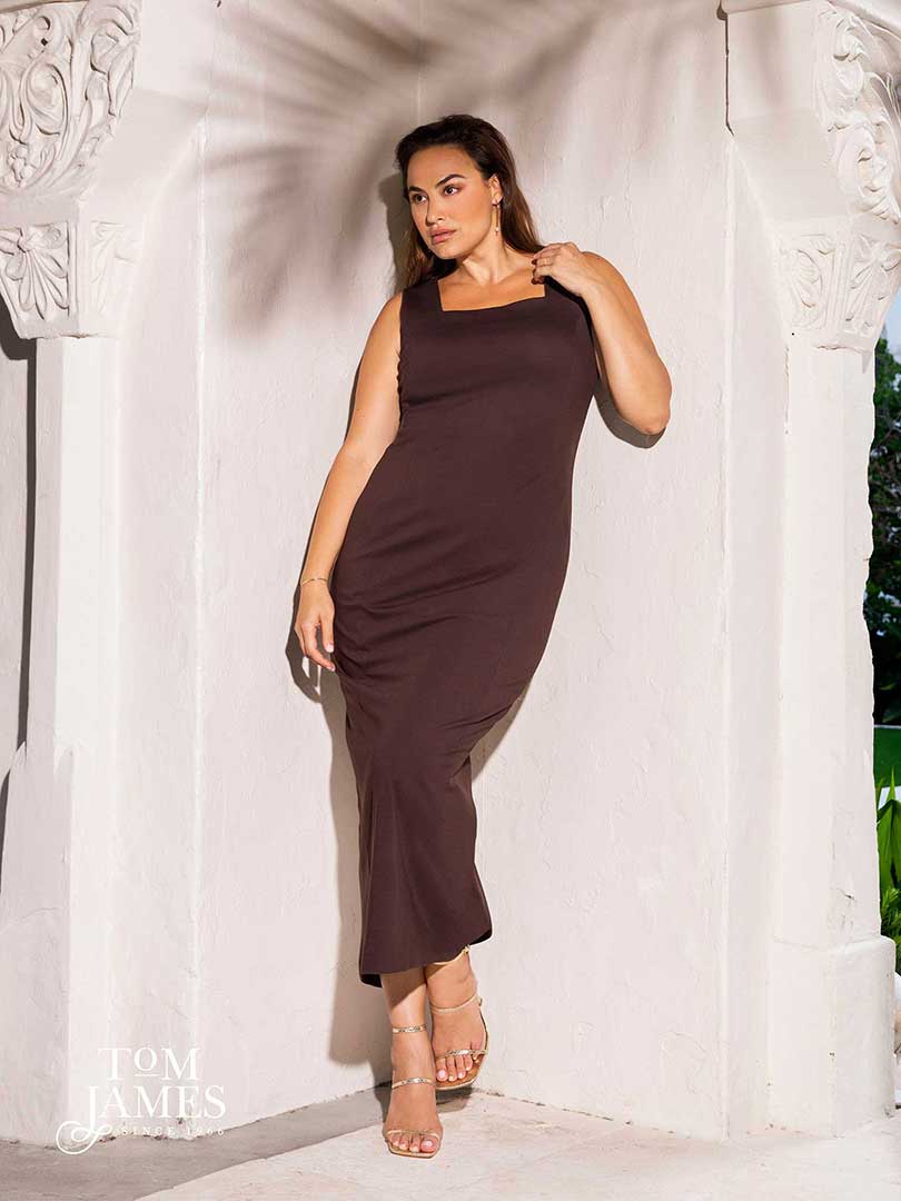 Women's Custom Clothing                                                                                                                                                                                                                                   , Women's Squareneck Long Dress