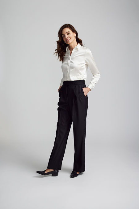 White Silk Satin Shirt