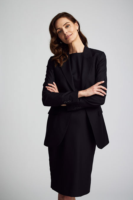 Cap-Sleeved Black Dress