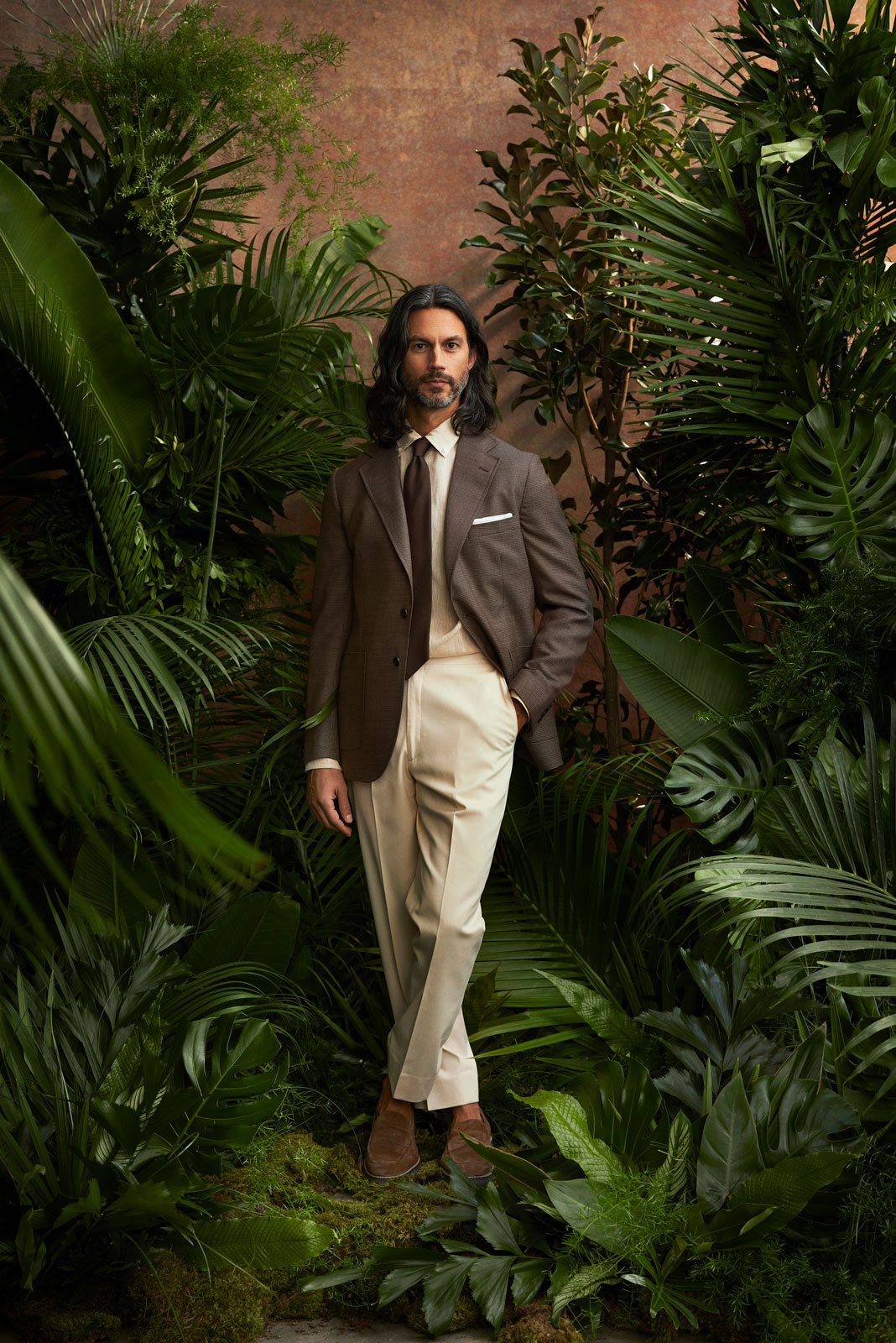 2024 Resort Lookbook                                                                                                                                                                                                                                      , Brown Puppytooth Jacket