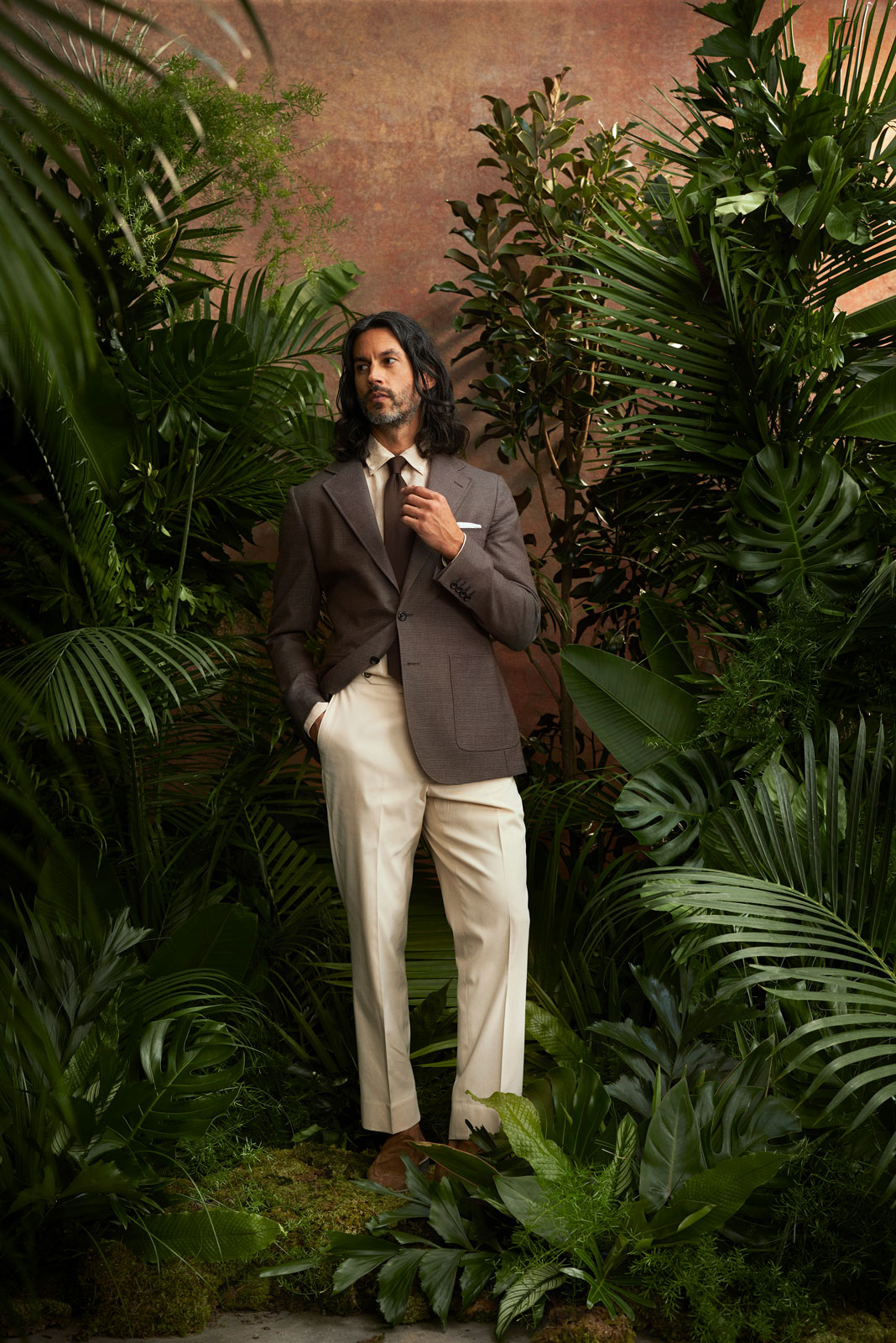 2024 Resort Lookbook                                                                                                                                                                                                                                      , Brown Puppytooth Jacket