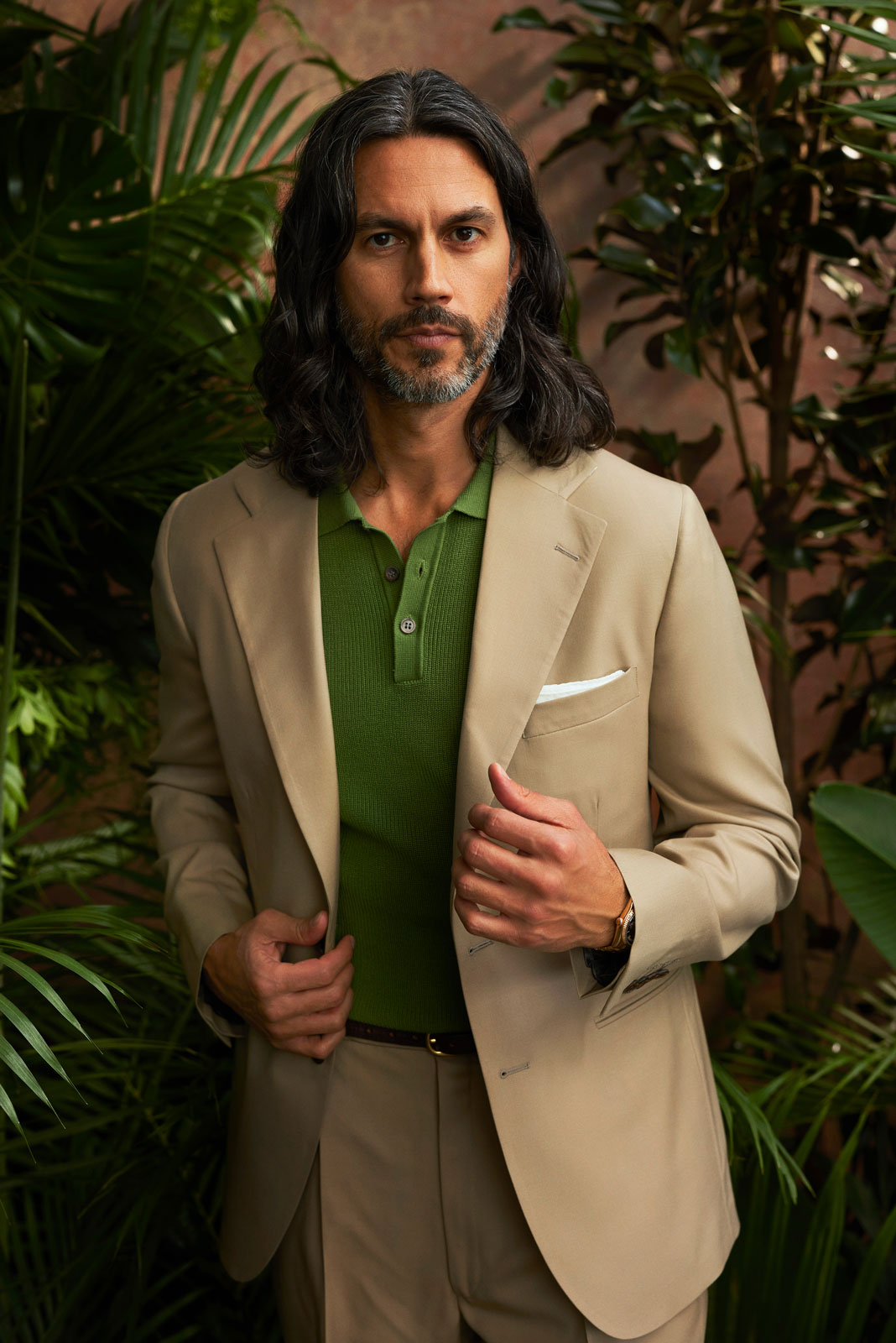 2024 Resort Lookbook                                                                                                                                                                                                                                      , Tan Suit