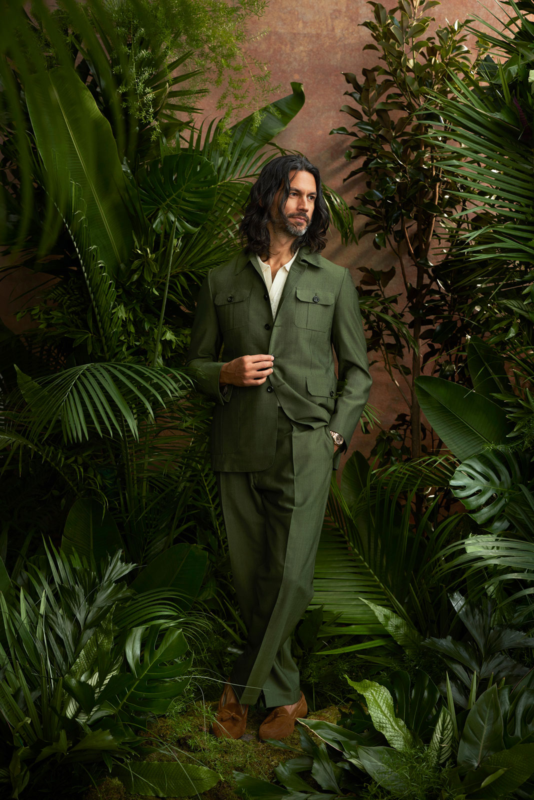 2024 Resort Lookbook                                                                                                                                                                                                                                      , Olive Safari Suit