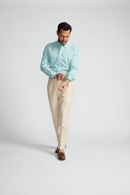 Green Gingham Check Shirt