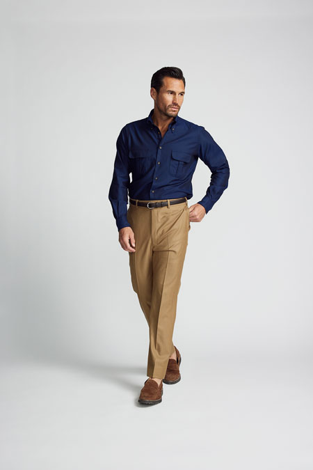 Taupe Gabardine Trouser