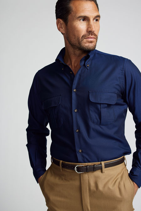 Navy Safari Shirt