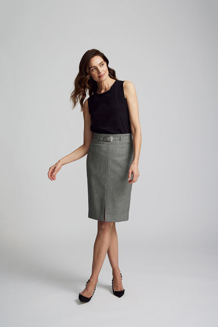 B&W Glen Plaid Skirt