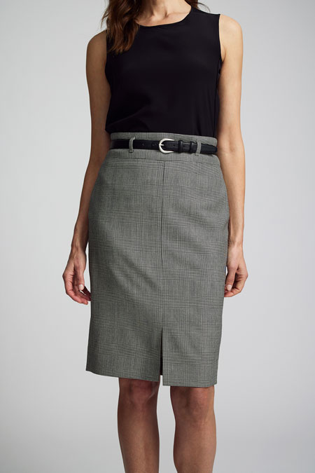 B&W Glen Plaid Skirt