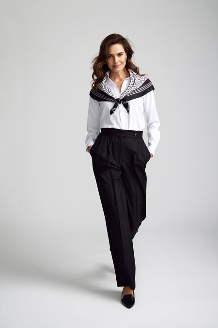 Wide Leg Pleated Trouser