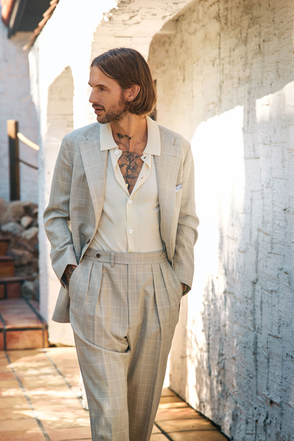 Tan Glen Plaid Suit
