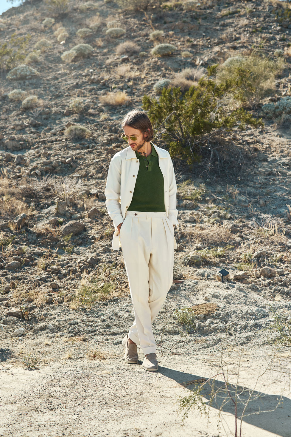 Ribbed Button Polo
