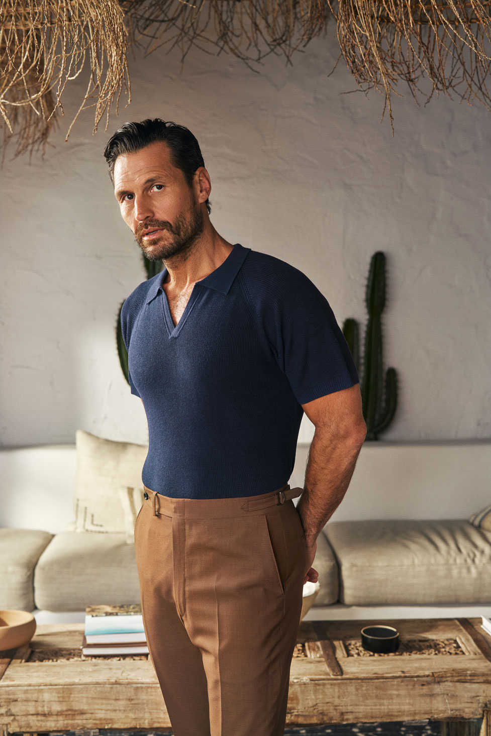 Taupe Cotton Trouser