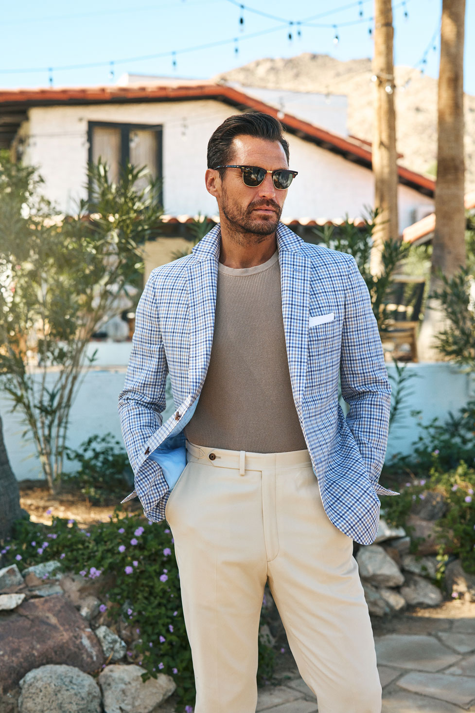 Men's 2024 Spring & Summer Collection                                                                                                                                                                                                                     , Men's Check Sportcoat