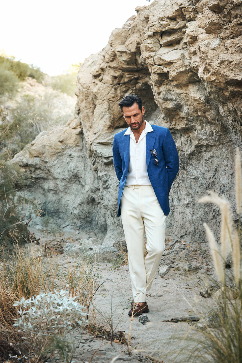 Men's 2024 Spring & Summer Collection                                                                                                                                                                                                                     , Men's Navy Sportcoat