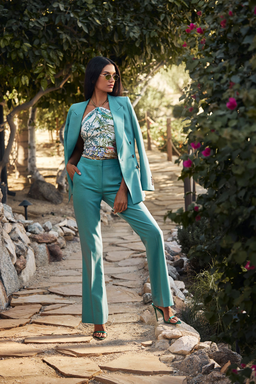 Women's 2024 Spring & Summer Collection                                                                                                                                                                                                                   , Women's Teal Suit